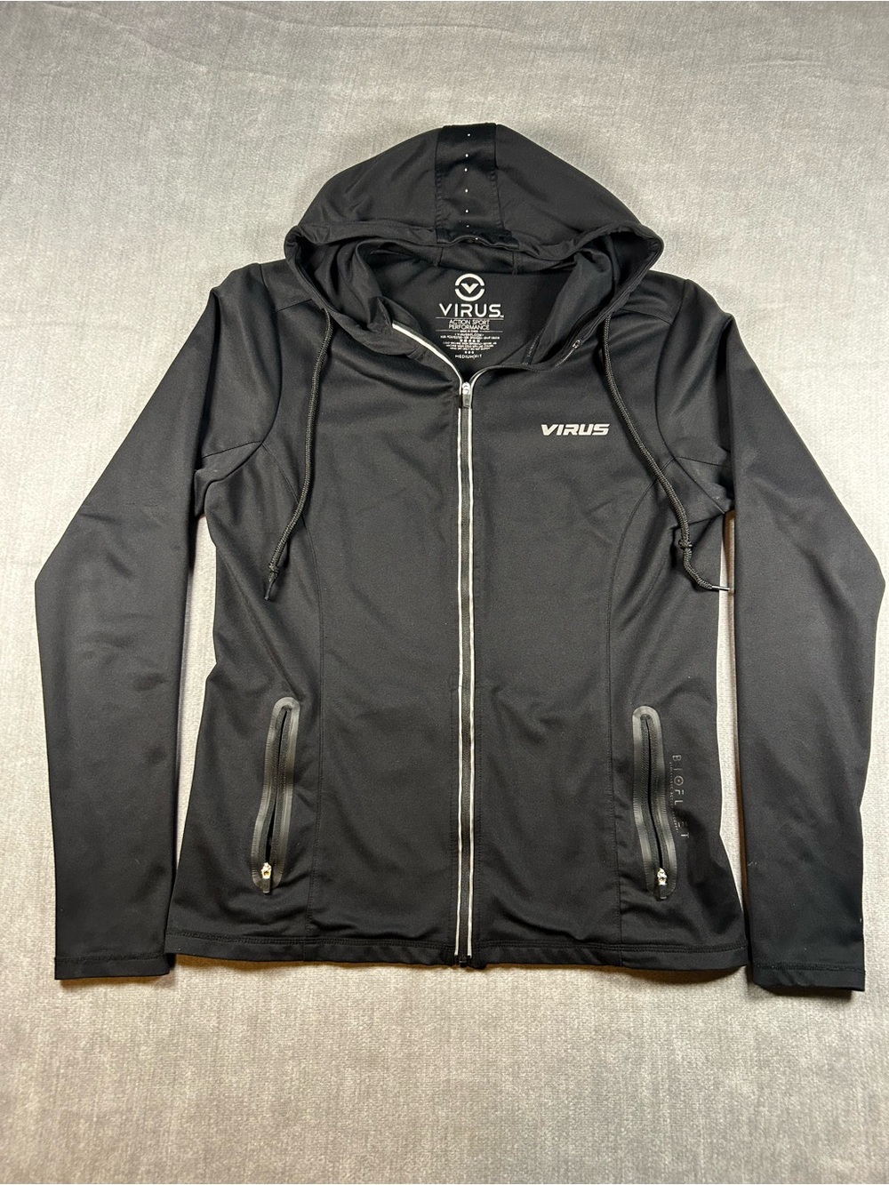 Virus Biofleet Bioceramic Full Zip Hoodie Black Size Medium